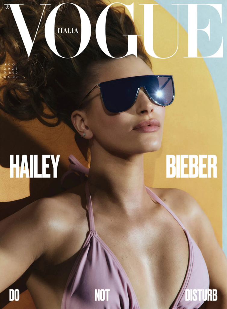 Hailey Bieber Graces New Vogue Italia August Cover