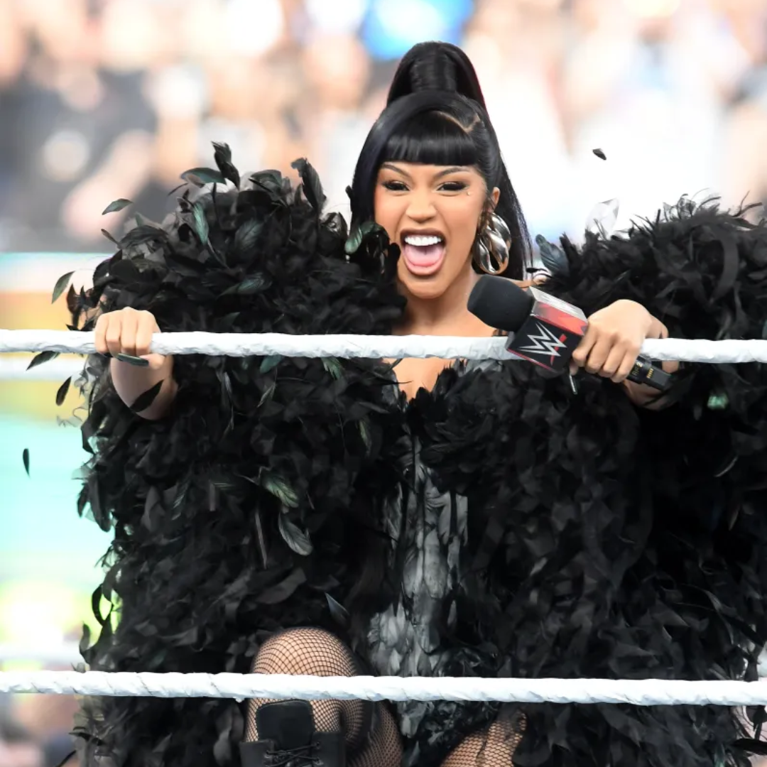 Cardi B Brings Couture and Chaos to WWE SummerSlam